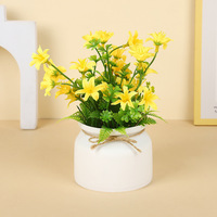Poupier-de-panyon porte-bonheur en pot, plante artificielle fraîche et élégante, décoration d'intérieur, fleurs artificielles, décoration florale en plastique pour bureau
