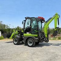 TOPONE Mini Backhoe Loader Listrik 37kW Daya 0.6CBM Kapasitas Bucket Efisiensi Tinggi Penggunaan Pertanian Wheel Loader Dari Shandong Cina