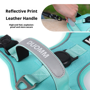 Harnais pour <span class=keywords><strong>chien</strong></span> en nylon souple réfléchissant personnalisé avec housse de protection pour AirTag, conception anti-traction, laisse de traction anti-explosion, motif rayé - Product Image 5