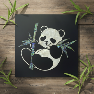 Exquisita y Lujosa Joyería de Panda para la Moda de Alta Gama, Conchas Naturales de Almeja Blanca de Aguas Profundas y Abulón - Product Image 1