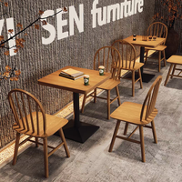 Ensemble de canapés de restaurant modernes en bois, mobilier de banquette, table et chaises pour café, salon - Durable et écologique