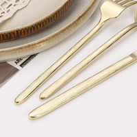 Ensemble de couverts de luxe en or champagne, acier inoxydable de haute qualité, couteau, fourchette, cuillère à grain de bois, pour cadeau de mariage