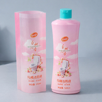 Film d'emballage thermorétractable transparent imprimé sur mesure, bonne rétraction pour les bouteilles de nettoyant WC liquide