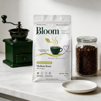 Pochette personnalisée en plastique refermable pour le stockage et la présentation de café moulu – Approvisionnement direct usine
