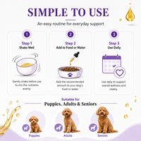 Gouttes liquides multivitaminées pour chiens 15-en-1 pour la santé immunitaire et cardiaque, complément vitaminique pour animaux à absorption élevée, 60 ml pour le bien-être quotidien