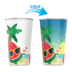 Personnalité Aluminium Métal Empilable Boisson 16Oz Changement de Couleur Pint Cup Bière Tumbler Tasse Avec Logo Personnalisé - Product Image 6