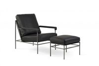 Fauteuil inclinable rond avec accoudoirs et repose-pieds, en cuir véritable capitonné, avec fonction massage et piètement en acier inoxydable, idéal pour la chambre à coucher