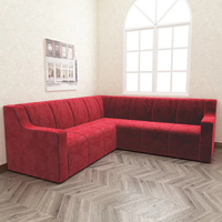 Ensemble de banquettes de restaurant en forme de L de luxe, mobilier de salle à manger commercial, sièges confortables et table robuste