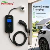 Chargeur EV portable 3,5 kW 16A Type 2 230Vac monophasé IP67 RCD à courant réglable pour usage domestique européen, garage et voyage