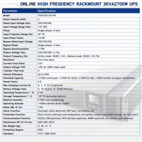 Alimentation UPS hybride en ligne 3kVA 2700W pour rack/tour, idéale pour les petits centres de données et les serveurs, avec longue autonomie