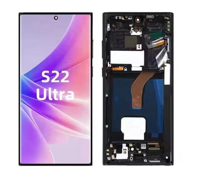 For for S22U S22Ultra Mobile Phone OLED Screen Replacement with 1 Year Warranty for Repair