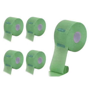 Bandes de cou jetables imperméables pour salon de coiffure, barbier, coupe de cheveux, coloration, 5 rouleaux/paquet, papier de cou élastique professionnel - Product Image 3