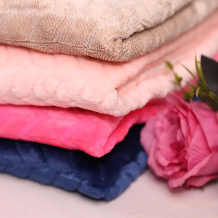 Op Maat Gemaakte Hoge Kwaliteit Thuis Textiel Winter Deken Koraal Fleece Jacquard Flanel Stof Voor Kleding