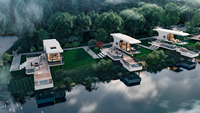 Maisons préfabriquées de 40 pieds et 20 pieds de conception nouvelle, capsules spatiales mobiles, bureaux, magasins