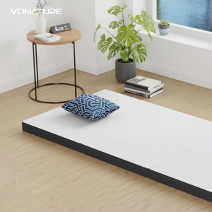 Matelas Pliant Moderne à Trois Volets, Multifonctionnel, en Tissu Tricoté POE Rafraîchissant de 2 Pouces, Certifié OEKO-TEX, Idéal pour Hôtels et Salons – Vente Directe Usine - Product Image 4