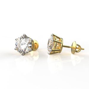 Elegant Diamond <b>Stud</b> Earrings Crafted in 925 <b>Sterling</b> <b>Silver</b> Timeless Jewelry for Wedding Bridal Daily Wear - Product Image 1
