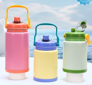 Biểu tượng tùy chỉnh công suất lớn 2.8L <span class=keywords><strong>4L</strong></span> thép không gỉ cách nhiệt Jug thể thao ngoài trời cắm trại chai nước <span class=keywords><strong>Flask</strong></span> với xử lý Nắp - Product Image 2