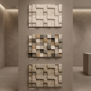 Azulejos de cerámica para pared de 30x45 cm, color marrón, 300x450 mm, diseño de madera, decoración 3D, azulejos de cerámica rotos en oferta. - Product Image 3