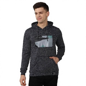 Sudadera con capucha ligera personalizada para hombre al por mayor, de manga larga, de forro polar deportivo, para primavera y otoño, informal, bordada, básica - Product Image 1