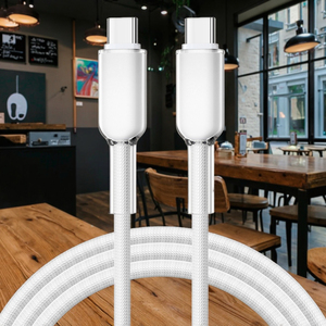 Gradient Trắng nylon bện USB C để Loại C Cáp truyền dữ liệu tốc độ cao cho máy tính sạc độ bền cao - Product Image 3