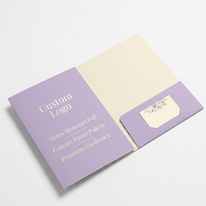 Elegante Lavendel- und Cremefarbene Geschäftsmappe <span class=keywords><strong>Pr</strong></span>äsentationsmappe für Boutique-<span class=keywords><strong>PR</strong></span>-<span class=keywords><strong>Agenturen</strong></span> & Luxus-Hochzeitsplaner - Product Image 1