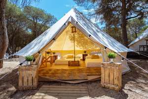 Tentes cloche <span class=keywords><strong>de</strong></span> camping pour les vacances en famille, hôtel <span class=keywords><strong>de</strong></span> camping, tente <span class=keywords><strong>de</strong></span> camping 3m 4m 5m 6m, toile <span class=keywords><strong>de</strong></span> coton imperméable pour l'extérieur, en vente - Product Image 3