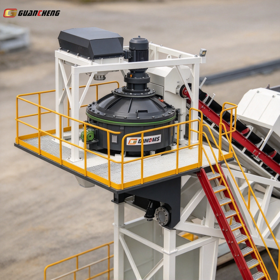 Machine Batching And Mixing Mobile Electric Concrete Batching Plant 70000W PLC Controlled Mixing ...
