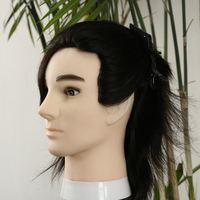 Vente en gros de haute qualité Cosmétologie 100% Salon de coiffure humain Mannequin poupée pratique tête de formation masculine pour les coiffeurs