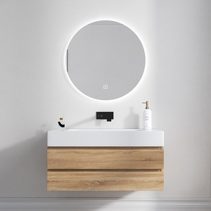 Simple smart bathroom cabinet integrated basin countertop bathroom cabinet combination washbasin basin washbasin - Product Image 4