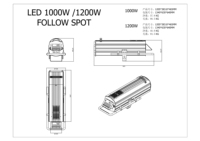 Projecteur LED 1000W, éclairage de scène de mariage haute luminosité, éclairage manuel DMX512
