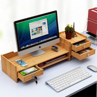 Support de bureau personnalisé pour écran d'ordinateur, étagère de rangement, organiseur de clavier, boîte de rangement de bureau, fournitures de bureau
