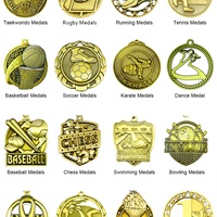 Trophées et médailles sportives pour Marathon, Musculation, Pickleball, Muay Thai, avec rubans thaïlandais et logo, pour joueurs et entraîneurs, modèle amusant M