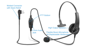 Système de caméra vidéo à oreillette unique, casque de diffusion filaire supra-auriculaire pour <span class=keywords><strong>radio</strong></span> bidirectionnelle - Product Image 3