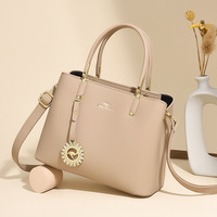 Sac à main minimaliste pour femme, rose clair, avec deux poignées supérieures, bandoulière amovible, sac fourre-tout