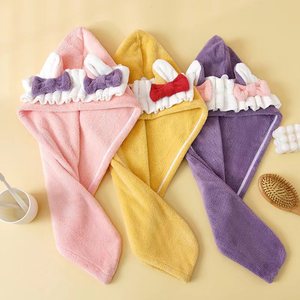 Phụ Nữ Của Thế Hệ Mới Dễ Thương Tóc Khăn Hat Dày Nhanh Chóng Làm Khô Thấm Bông Tắm In Cho Nhà Bãi Biển Sử Dụng - Product Image 1