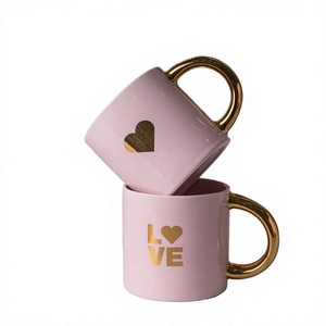 แก้วกาแฟเซรามิคคู่รักแบบคลาสสิกสั่งทำพิเศษ ของขวัญวาเลนไทน์ ขายส่งจำนวนมาก แก้วน้ำชาคู่รัก ใช้กับเครื่องล้างจานได้ - Product Image 2