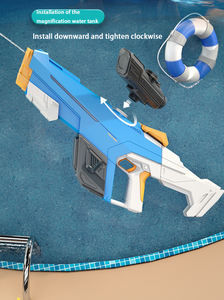 Nieuw Binnen Nieuwste Coole Vorm Zomer Outdoor Speelgoed <span class=keywords><strong>2</strong></span> In 1 Grote Capaciteit Elektrisch Waterpistool Met Externe Watertank Voor Kinderen - Product Image 6