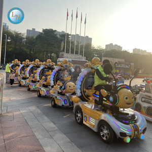 Luxury Electric Trackless Train Fiberglass Metal Outdoor Public Shopping Mall Use Featuring Simulated Leather Seats <b>Shooting</b> - Product Image 2