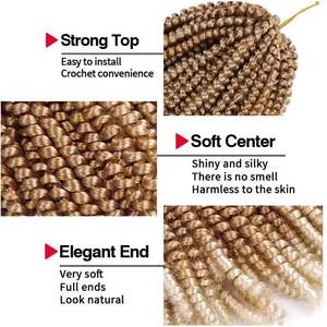 Estensioni per Capelli Sintetiche in Fibra Resistente al Calore, Pre-stirate, per Trecce Afro Twist, Spring Braid, Crochet Butterfly Locks <span class=keywords><strong>Passion</strong></span> - Product Image 4