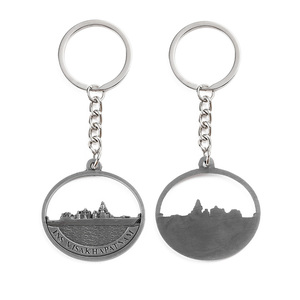 Nouveau porte-clés en argent Antique personnalisé 3D estampage Logo Souvenir porte-clés Visakhapatnam bâtiment maison forme porte-clés pour cadeaux - Product Image 2