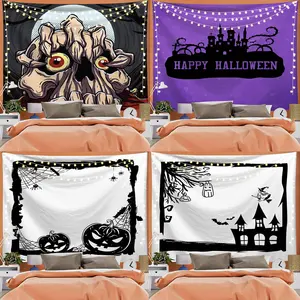 מותאם אישית יצירתי מעניין wacky Halloween סדרת 3d דיגיטלי הדפסה דיגיטלית Tapestry עבור נשים גברים חברים ילדים