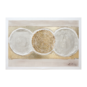 Orijinal Modern soyut dokulu altın daire akrilik duvar sanatı el yapımı resimler tuval baskı tuval üzerine bezeme ile - Product Image 3