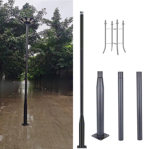 Poste <span class=keywords><strong>de</strong></span> farola solar <span class=keywords><strong>de</strong></span> acero galvanizado personalizado para exteriores, 3m, 4m, 5m, 6m, poste <span class=keywords><strong>de</strong></span> lámpara para jardín al aire libre, camino, pasarela <span class=keywords><strong>de</strong></span> calle - Product Image 1