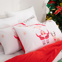 Parure de lit de Noël, housse de couette imprimée Père Noël, housse de couette imprimée 100% polyester