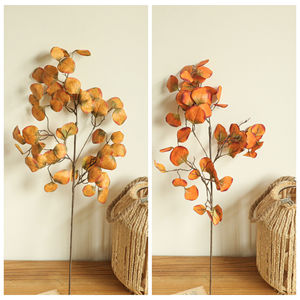 Fleurs artificielles CallaFloral en feuilles de cuivre, branche unique, jaune, polyester, décoration intérieure, bouquet de mariage - Product Image 3