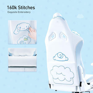 <span class=keywords><strong>Silla</strong></span> <span class=keywords><strong>Cinnamoroll</strong></span> de respaldo alto, <span class=keywords><strong>silla</strong></span> de trabajo de estilo de carreras azul y blanca, <span class=keywords><strong>silla</strong></span> ergonómica para escritorio de oficina, <span class=keywords><strong>silla</strong></span> de ordenador con reposapiés de soporte Lumbar - Product Image 4