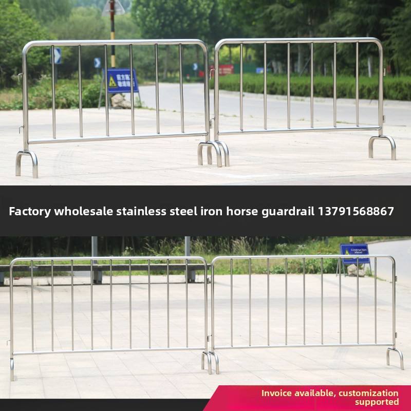 Stainless Steel Rectangular Horse Barrier Construction Barrier Fence ...