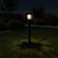 Lampe de jardin solaire étanche avec ampoule à incandescence Lampe de pelouse décorative montée au sol