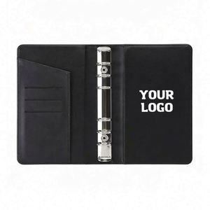 Customized Logo A5 <b>A6</b> Pu Leather Cover Budget Wallet Binder Planner With Cash Envelopes - Product Image 1