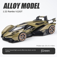 1:22 Rambo V12 alliage modèle de voiture de sport boîte en mousse Simulation en plastique jouet pour enfants ornements recommandés en direct
